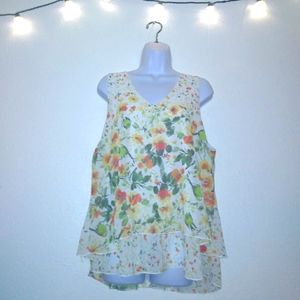 Lavish Layered Floral Flowy Blouse Top